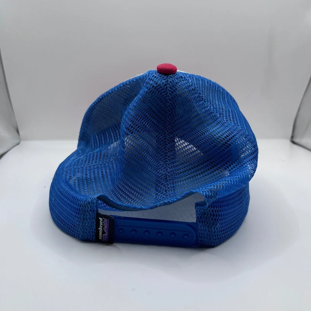 Patagonia Climb A Mountain Trucker Hat Red White Blue‎ Patch Snapback Cap